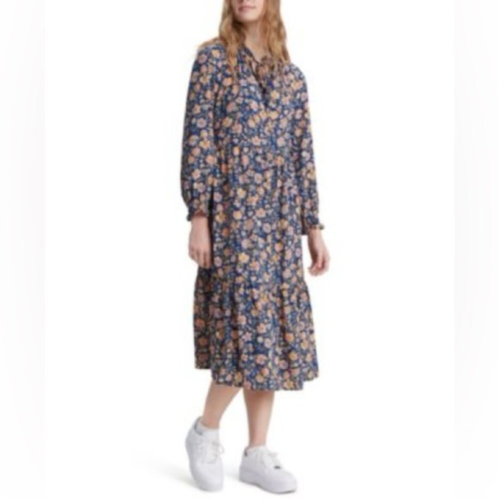 Levi's Danika Floral-Print Long Sleeve Dress Size XL Cottagecore